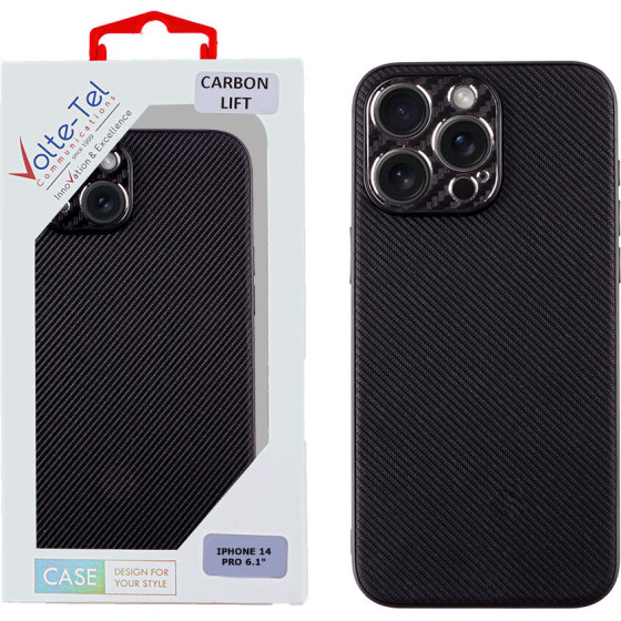 Volte-Tel ���� Iphone 14 Pro 6.1'' Carbon Lift Full Camera Protection BLACK