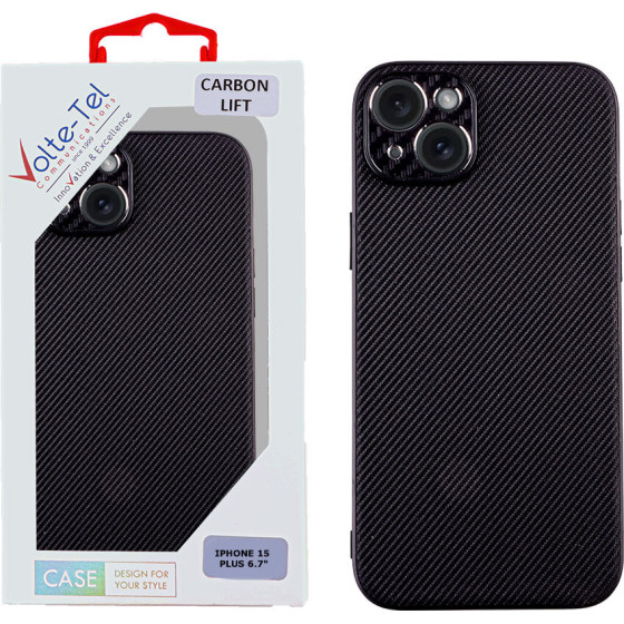 Volte-Tel ���� Iphone 15 Plus 6.7'' Carbon Lift Full Camera Protection BLACK