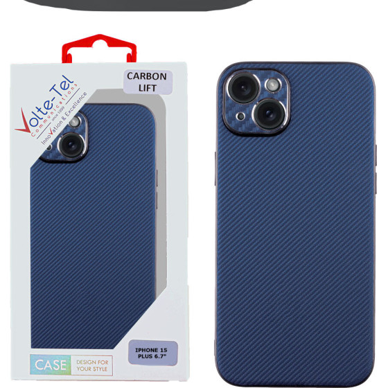 Volte-Tel ���� Iphone 15 Plus 6.7'' Carbon Lift Full Camera Protection BLUE