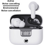 Lamtech BT5.3 Earbuds Anc & 4MIc Enc With Led Charging Case White - (LAM113041)