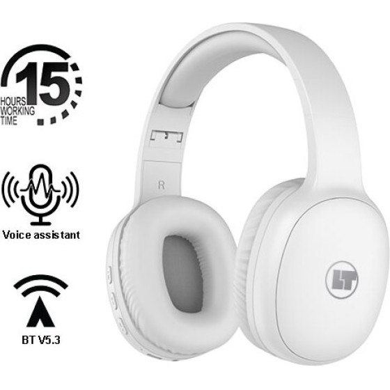 Lamtech BT5.3 Foldable High Fidelity Headphones White - (LAM113027)