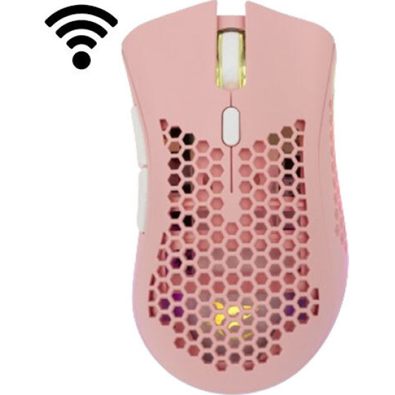 White Shark Wireless 500mAh Li-Bat Gaming Mouse 10K Lionel Pink - (LIONEL-P)