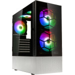 Kolink Observatory Mx Glass Argb Midi Tower Case - Black/White (With 5 Argb Fans - 2x140mm & 3x120mm - (PGW-CH-KOL-114)