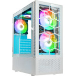 Kolink Observatory Mx Glass Argb Midi Tower Case - White (With 5 Argb Fans - 2x140mm & 3x120mm) - (PGW-CH-KOL-115)