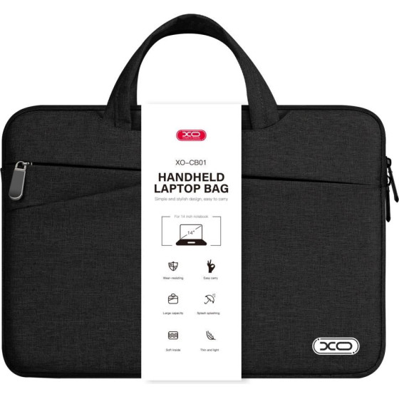 XO CB01 Laptop Case (14 inch) Black - (CB01-14)