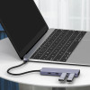 Powertech Usb Hub 4x �����, 10Gbps, USB-C �������, ���� - (PTH-110)