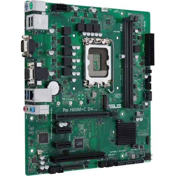 Asus Pro H610M-C D4-Csm Motherboard Micro Atx �� Intel 1700 Socket - (90MB1A30-M0EAYC)