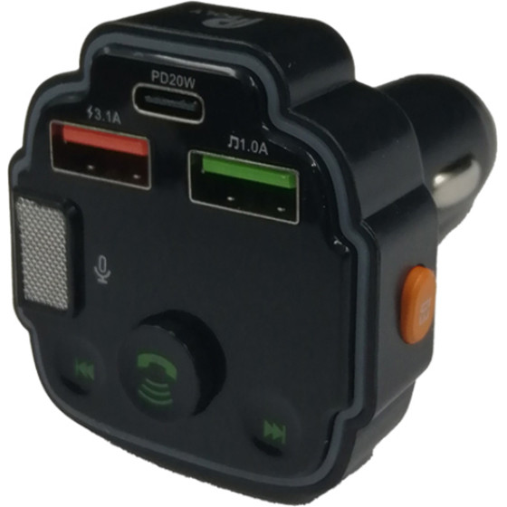Auto Gs Fm Transmitter �L-651 �� Bluetooth, 2 Usb ��� ����� Lcd ����� 1 ������� - (99709)