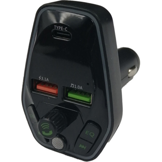 Auto Gs Fm Transmitter �L-652 �� Bluetooth, 2 Usb ��� ����� Lcd ����� 1 ������� - (99710)