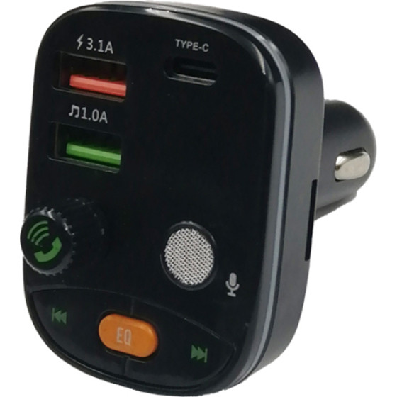Auto Gs Fm Transmitter �L-653 �� Bluetooth, 2 Usb ��� ����� Lcd ����� 1 ������� - (99711)