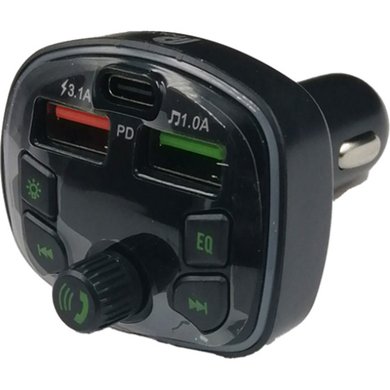 Auto Gs Fm Transmitter �L-671 �� Bluetooth, 2 Usb ��� ����� Lcd ����� 1 ������� - (99707)