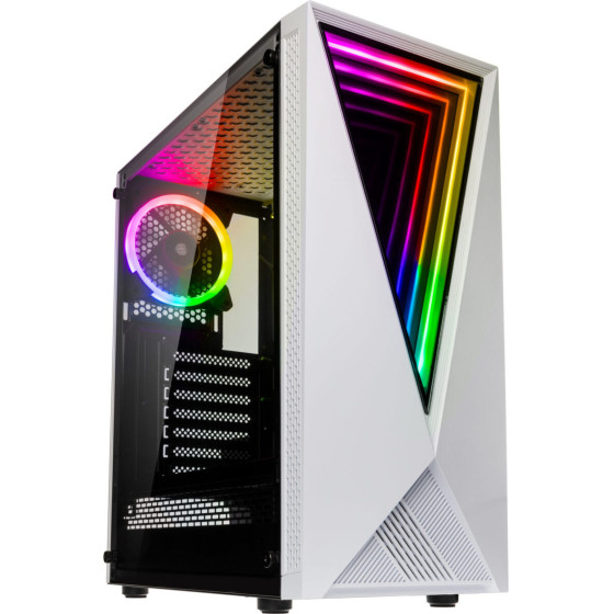 Kolink Void Rgb Midi-Tower - White - Tempered Glass Window - (GEKL-085)