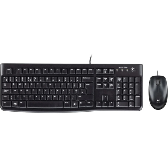 Logitech MK120 Desktop Combo Us (Black, Wired) - (920-002562)