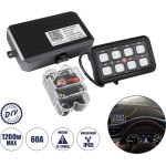 GloboStar ������� ����� ������� �������� Diy Bluetooth ��� ������� �� 8 ��������� On/Off Dc 12-24V Max 1200W 60A ��������� IP65 �12 x �7 x �1.5cm - 2 ������ ������� - (81503)