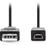 Nedis ������� USB High-Speed A ���. - Mini USB 5-pin ���., 2.00m �� ����� ����� - (CCGL60300BK20)