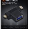 Cabletime ���������� Usb �� USB-C & Micro Usb CT-3IN1-AB, 5Gbps, ������