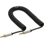 Powertech ������� ���� 3.5mm spiral, Gold plated, 1.8m, ����� - (CAB-J058)