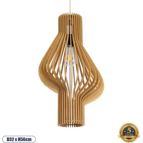 GloboStar Mihiro Boho �������� ��������� ������ �������� 1 x E27 AC220-240V IP20 - �32 x �56cm - ���� ������ ������ - 5 ������ ������� - (02172)