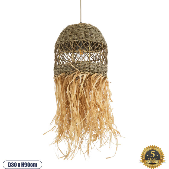 GloboStar Saintlucia Boho �������� ��������� ������ �������� 1 x E27 AC220-240V IP20 - �30 x �90cm - ���� ������ �� ���� ������ ����� ���� ������ ������� - 5 ������ ������� - (02160)