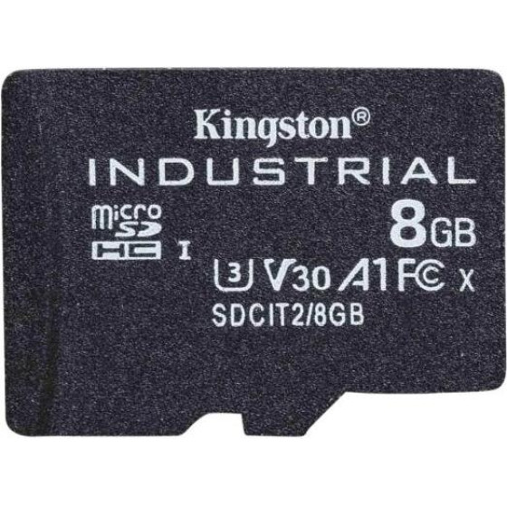 Kingston Industrial Microsdhc 8GB Class 10 U3 V30 A1 UHS-I - (SDCIT2/8GB)