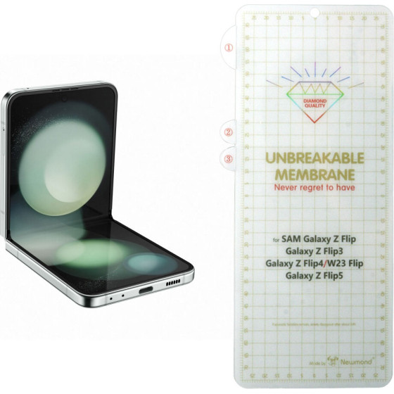 Volte-Tel Pet Soft Film Unbreakable Membrane Foldable Samsung Z Flip 5 5G F731 7.6'' 0.20mm INSIDE