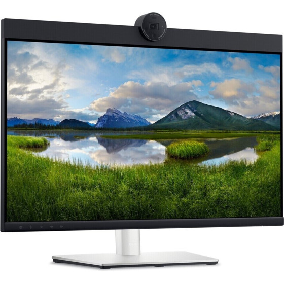 Dell Monitor Video Conferencing 23.8'' , Fhd IPS, HDMI, DisplayPort, USB-C, RJ-45, Webcam, Height Adjustable, Speakers, 3YEarsw - (P2424HEB)