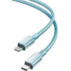 XO NB-Q250A Pd 27W Type-C To Lightning Pvc Shiny Colorful Fast Charging Cable 1m Blue - (XO NB-Q250A Blue)