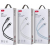 XO NB-Q250A Pd 27W Type-C To Lightning Pvc Shiny Colorful Fast Charging Cable 1m Blue - (XO NB-Q250A Blue)