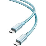 XO NB-Q250B Pd 60W Type-C To Type-C Pvc Shiny Colorful Fast Charging Cable 1m Blue - (XO NB-Q250B Blue)
