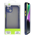 Lime Successories Lime ���� Iphone 14 6.1'' Hardshell Fusion Full Camera Protection Blue With Yellow KEYS