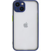 Lime Successories Lime ���� Iphone 14 6.1'' Hardshell Fusion Full Camera Protection Blue With Yellow KEYS