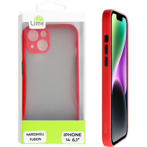 Lime Successories Lime ���� Iphone 14 6.1'' Hardshell Fusion Full Camera Protection Red With Black KEYS