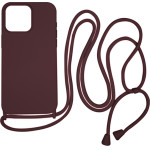 Vivid Crossbody Cover Apple Iphone 15 Pro Max Wine Red - (VICROSS398WINERD)