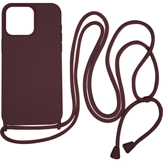 Vivid Crossbody Cover Apple Iphone 15 Pro Max Wine Red - (VICROSS398WINERD)