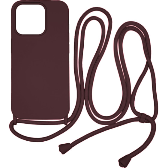 Vivid Crossbody Cover Apple Iphone 15 Pro Wine Red - (VICROSS397WINERD)
