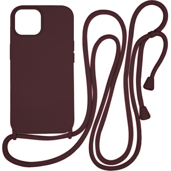 Vivid Crossbody Cover Apple Iphone 15 Wine Red - (VICROSS396WINERD)