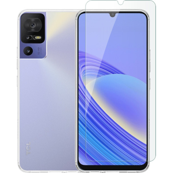 Vivid Set Tpu Case + Tempered Glass Tcl 40 Se Transparent - (VIGELLY280GLASSTN)