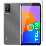 Vivid Set Tpu Case + Tempered Glass Tcl 403 Transparent - (VIGELLY291GLASSTN)