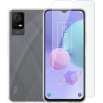 Vivid Set Tpu Case + Tempered Glass Tcl 405/406/408 Transparent - (VIGELLY266GLASSTN)