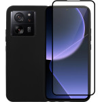 Vivid Set Silicone Matte Case + Full Face Tempered Glass Xiaomi 13T Pro Black - (VIMAT324GLASSBK)