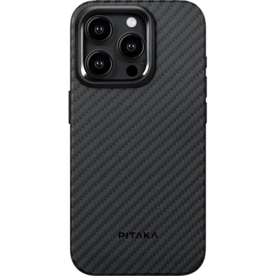 Pitaka Magez Case Pro 4 Apple Iphone 15 Pro Max Black / Grey / Twill - (KI1501PMP)