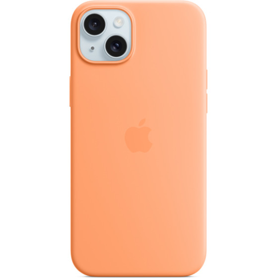 Apple Iphone 15 Plus Silicone Case With Magsafe Orange Sorbet - (MT173ZMA)