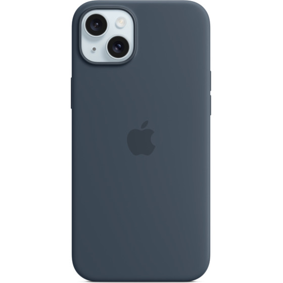 Apple Iphone 15 Plus Silicone Case With Magsafe Storm Blue - (MT123ZMA)