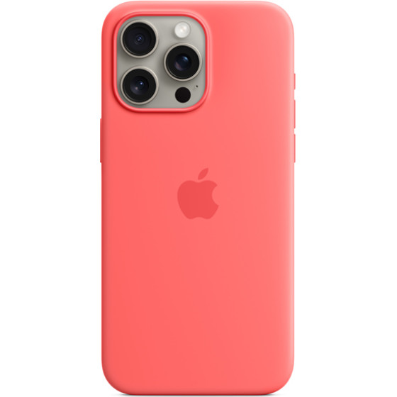 Apple Iphone 15 Pro Max Silicone Case With Magsafe Guava - (MT1V3ZMA)