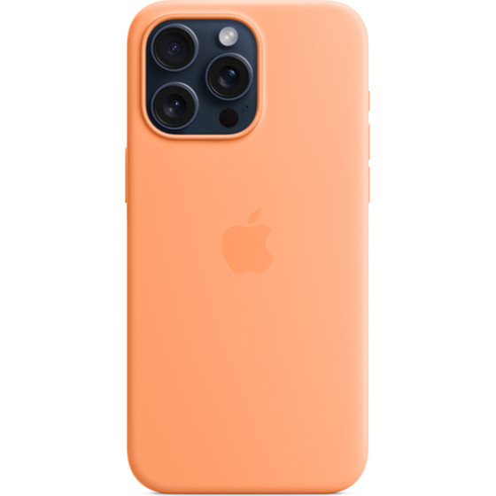 Apple Iphone 15 Pro Max Silicone Case With Magsafe Orange Sorbet - (MT1W3ZMA)