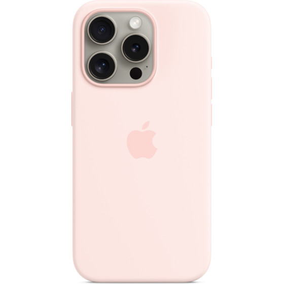 Apple Iphone 15 Pro Silicone Case With Magsafe Light Pink - (MT1F3ZMA)