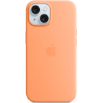 Apple Iphone 15 Silicone Case With Magsafe Orange Sorbet - (MT0W3ZMA)