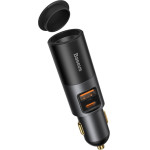 Baseus Car Charger Cigarette Lighter Expansion USB/Type-C PD+Qc 120W Gray - (CCBT-C0G)