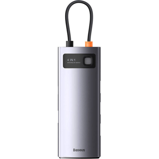 Baseus Multifunctional Hub Docking Station Metal Gleam Series 4 In 1 Type-C To Usb 3.0 Gray - (WKWG070013)