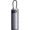 Baseus Multifunctional Hub Docking Station Metal Gleam Series 4 In 1 Type-C To Usb 3.0 Gray - (WKWG070013)